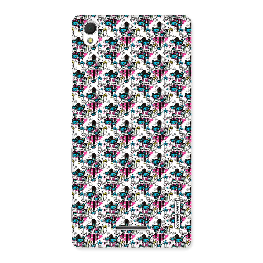 Blue Pink Pattern Back Case for Sony Xperia T3