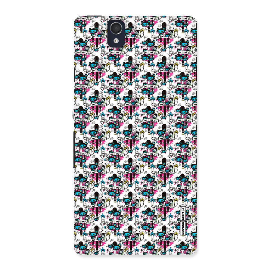 Blue Pink Pattern Back Case for Sony Xperia Z