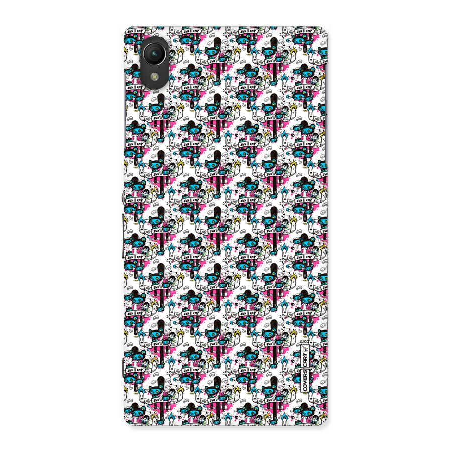 Blue Pink Pattern Back Case for Sony Xperia Z1