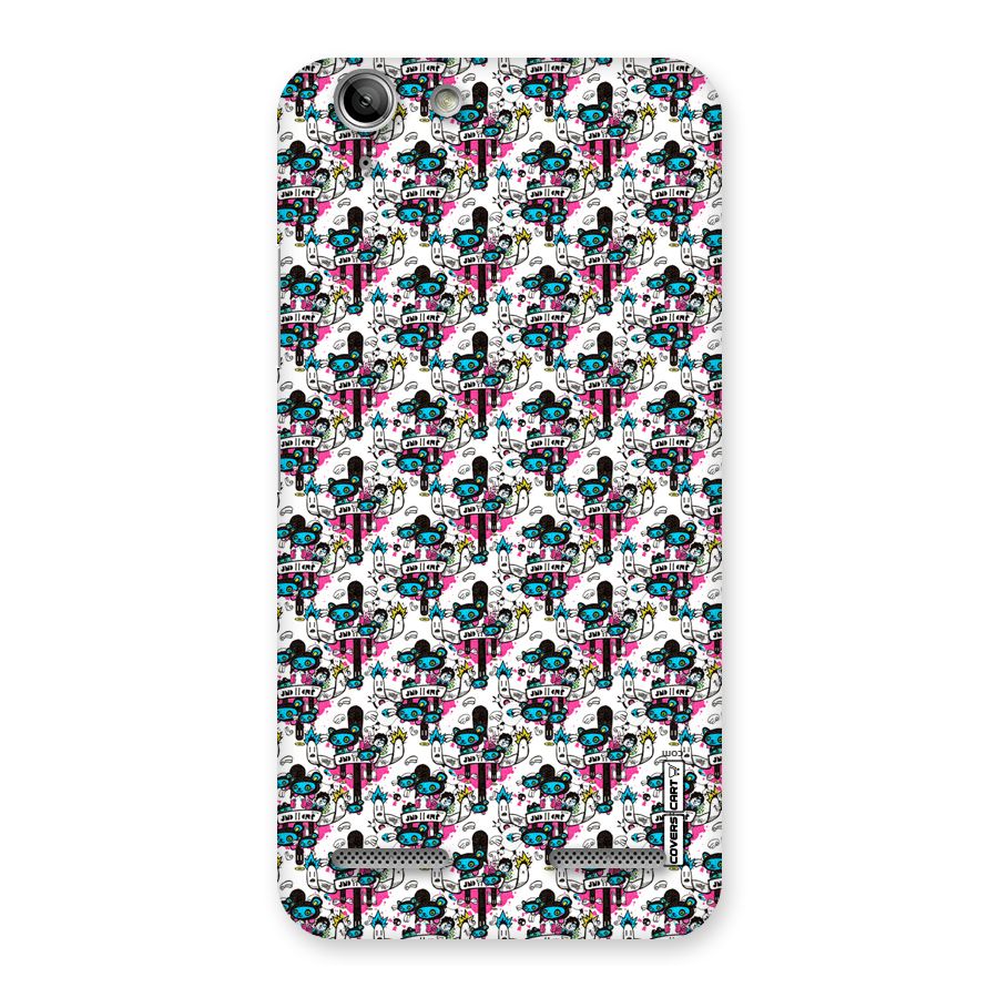 Blue Pink Pattern Back Case for Vibe K5