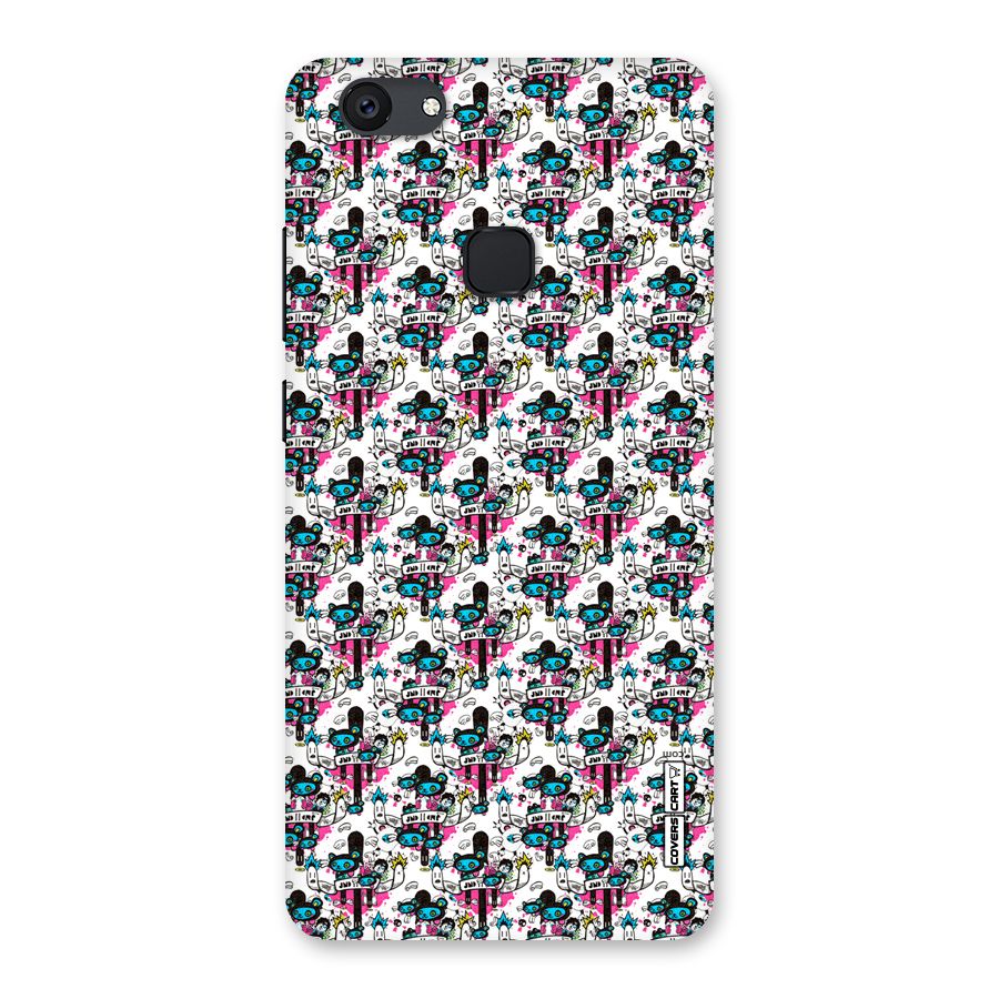 Blue Pink Pattern Back Case for Vivo V7 Plus