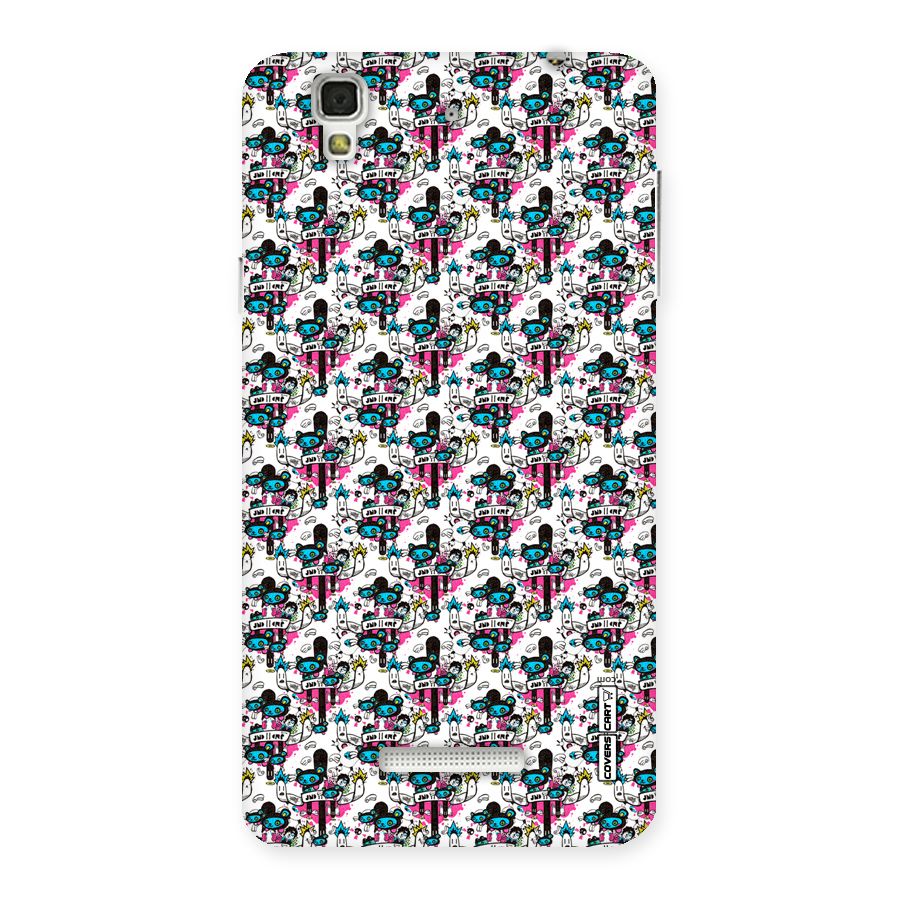 Blue Pink Pattern Back Case for Yu Yureka
