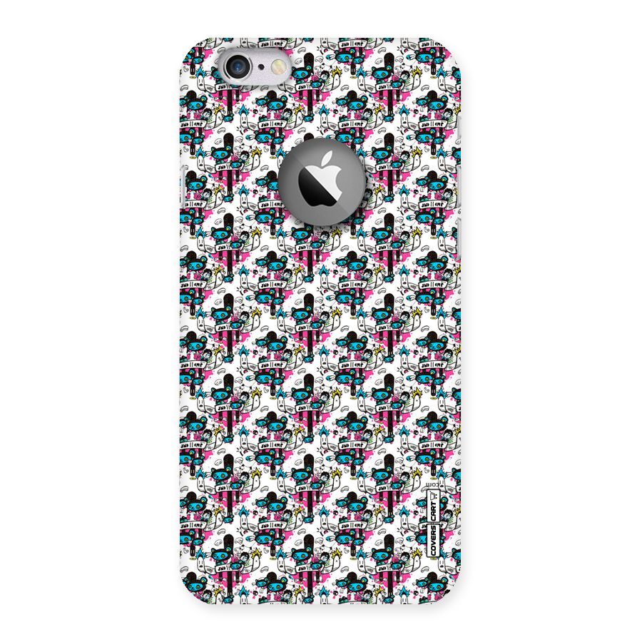 Blue Pink Pattern Back Case for iPhone 6 Logo Cut