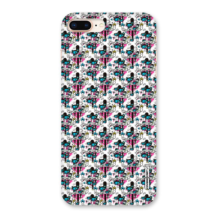 Blue Pink Pattern Back Case for iPhone 8 Plus