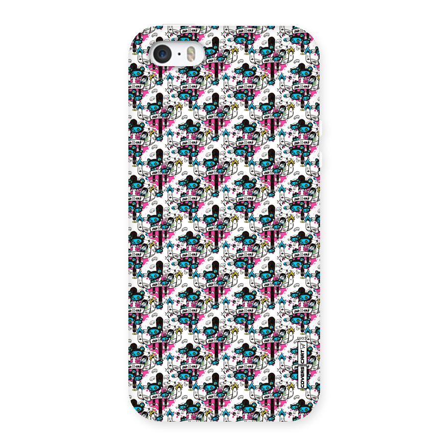 Blue Pink Pattern Back Case for iPhone SE