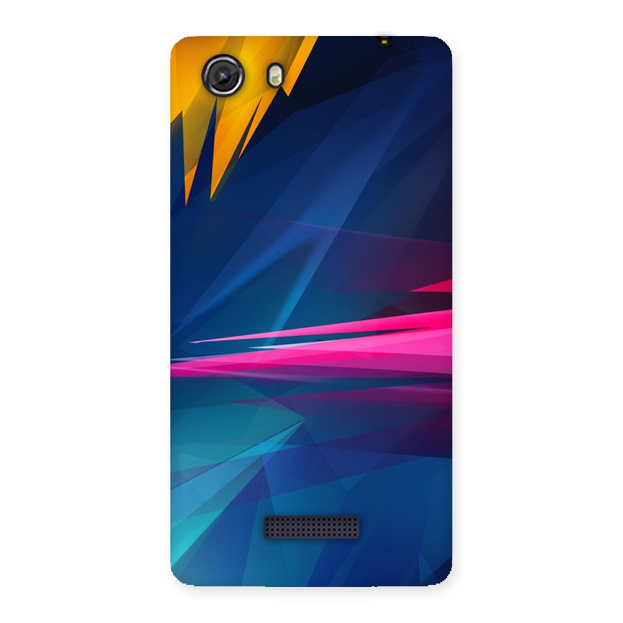 Blue Red Abstract Back Case for Micromax Unite 3
