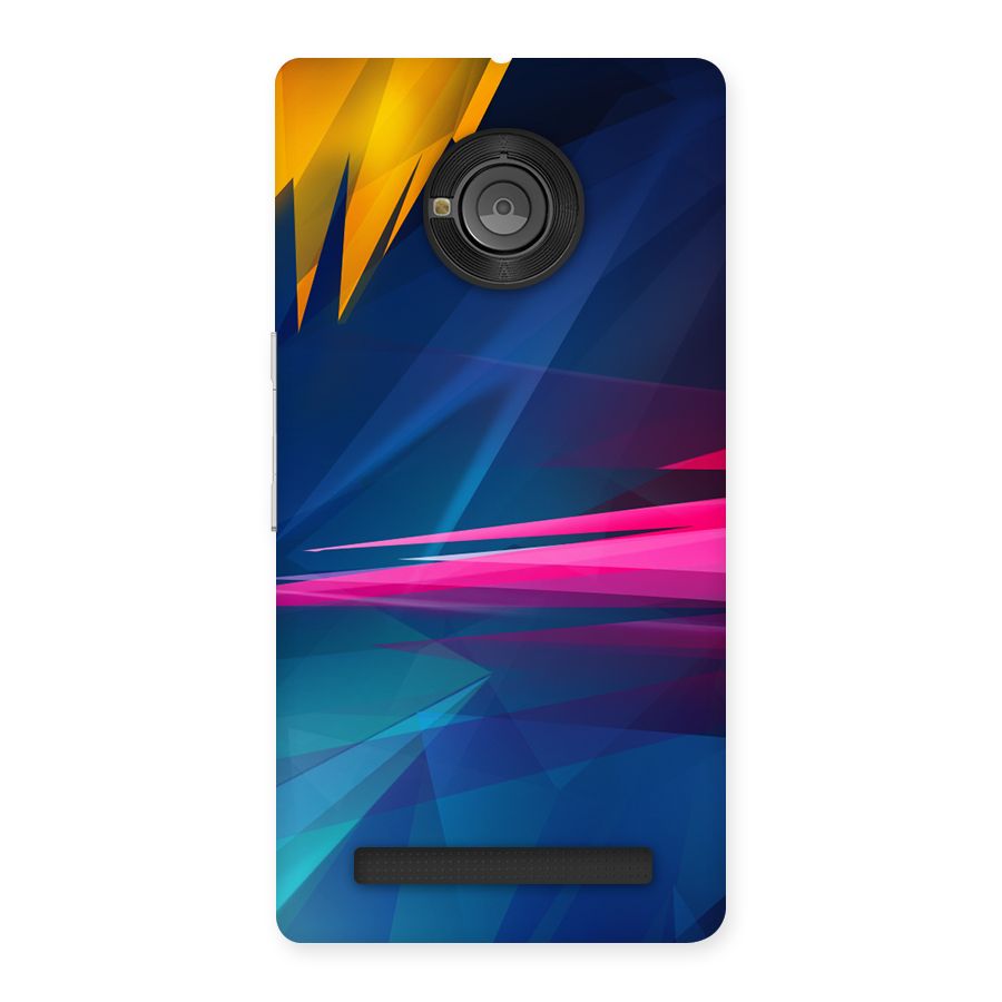 Blue Red Abstract Back Case for Yu Yunique