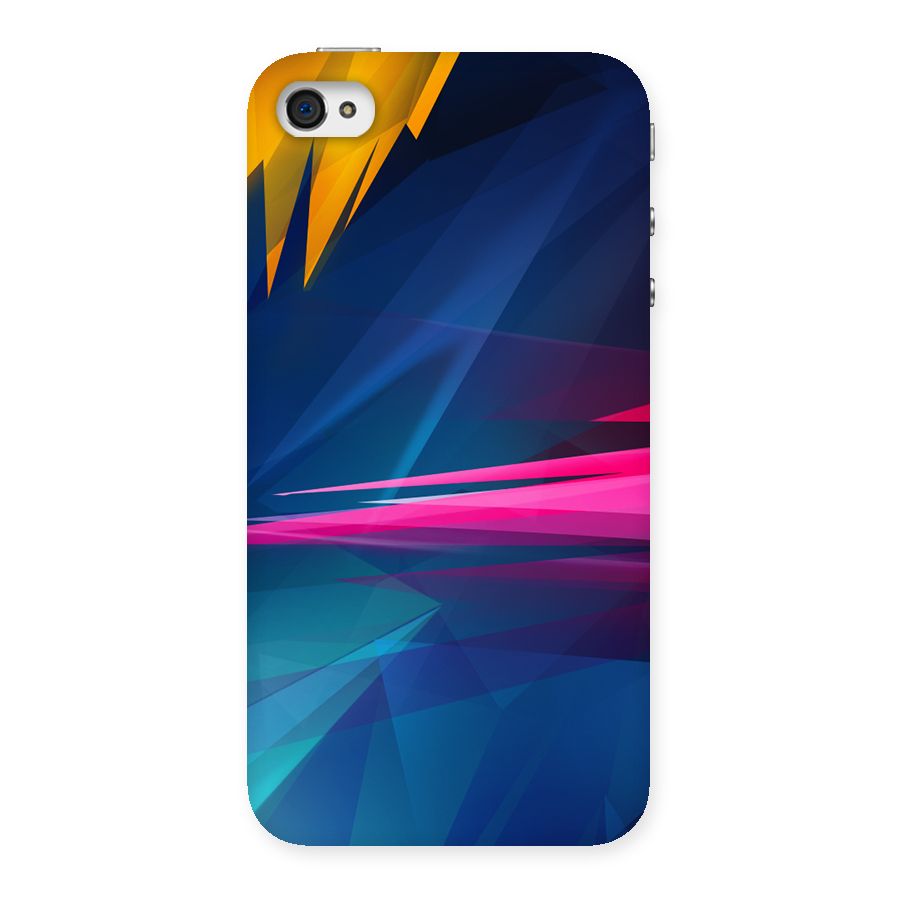Blue Red Abstract Back Case for iPhone 4 4s