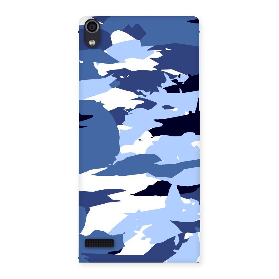 Blue White Canvas Back Case for Ascend P6