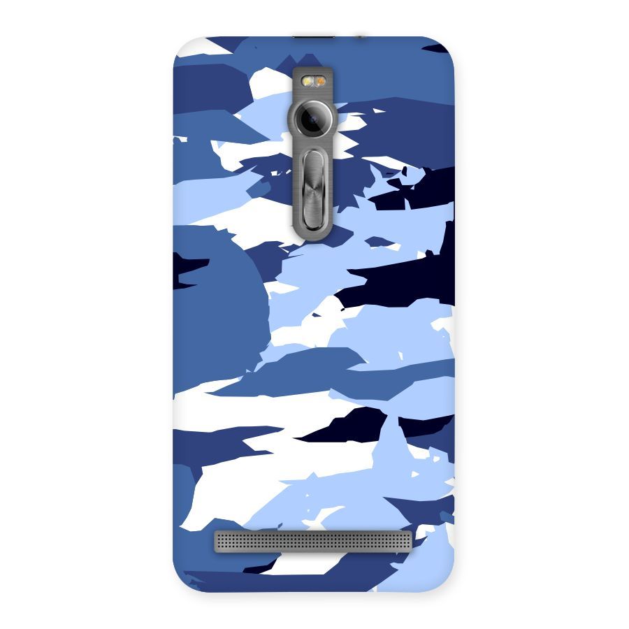 Blue White Canvas Back Case for Asus Zenfone 2