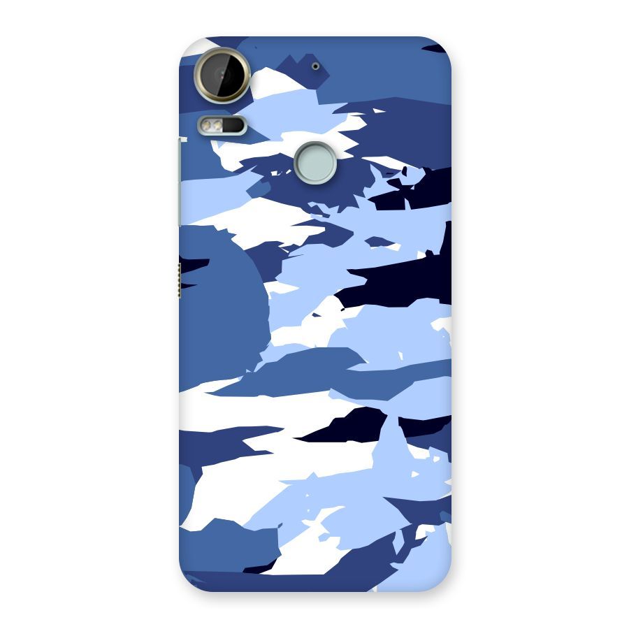 Blue White Canvas Back Case for Desire 10 Pro