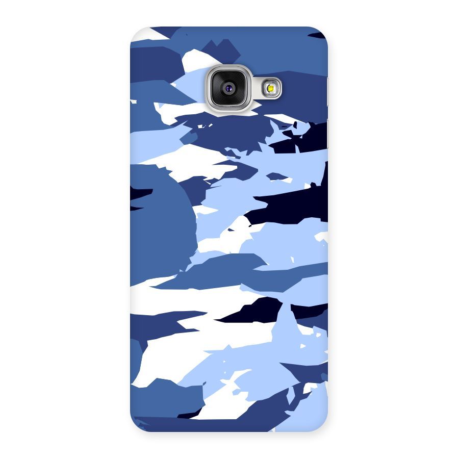 Blue White Canvas Back Case for Galaxy A3 2016