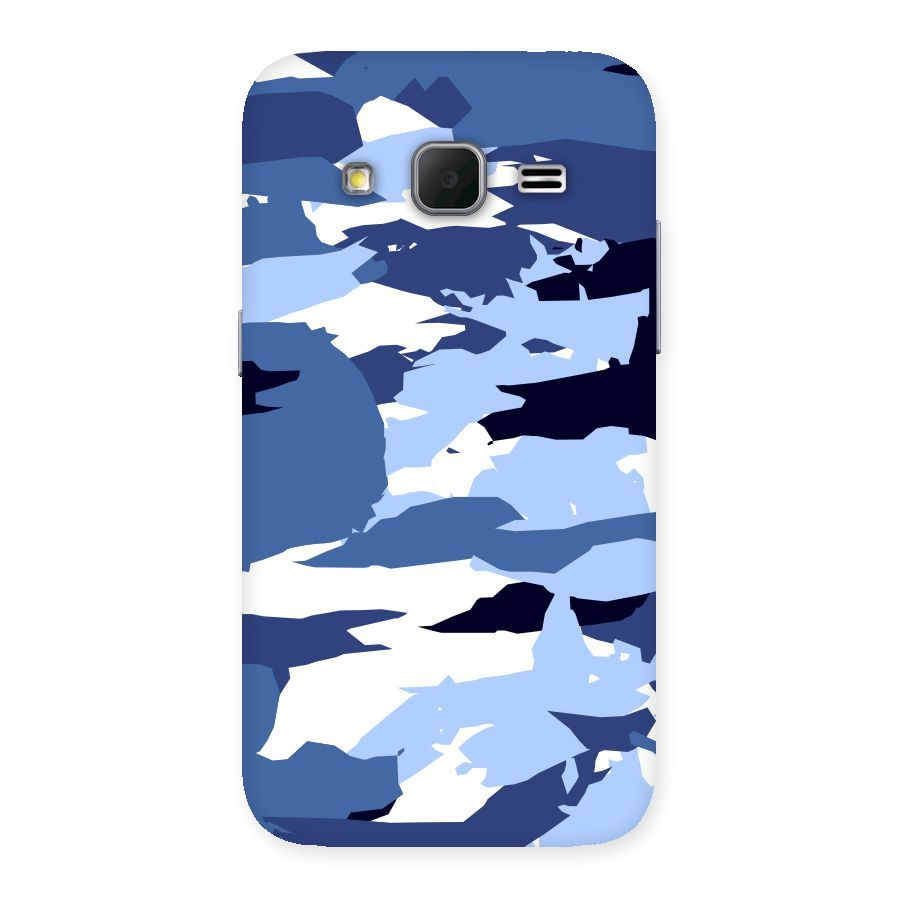 Blue White Canvas Back Case for Galaxy Core Prime