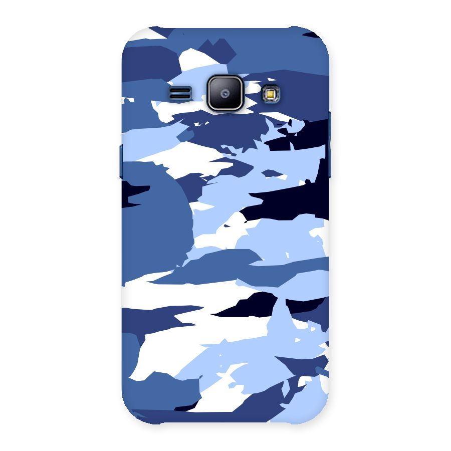 Blue White Canvas Back Case for Galaxy J1