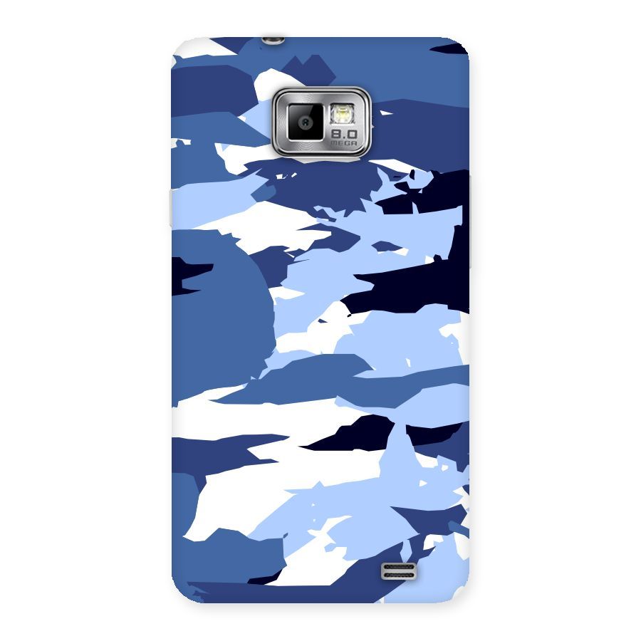 Blue White Canvas Back Case for Galaxy S2