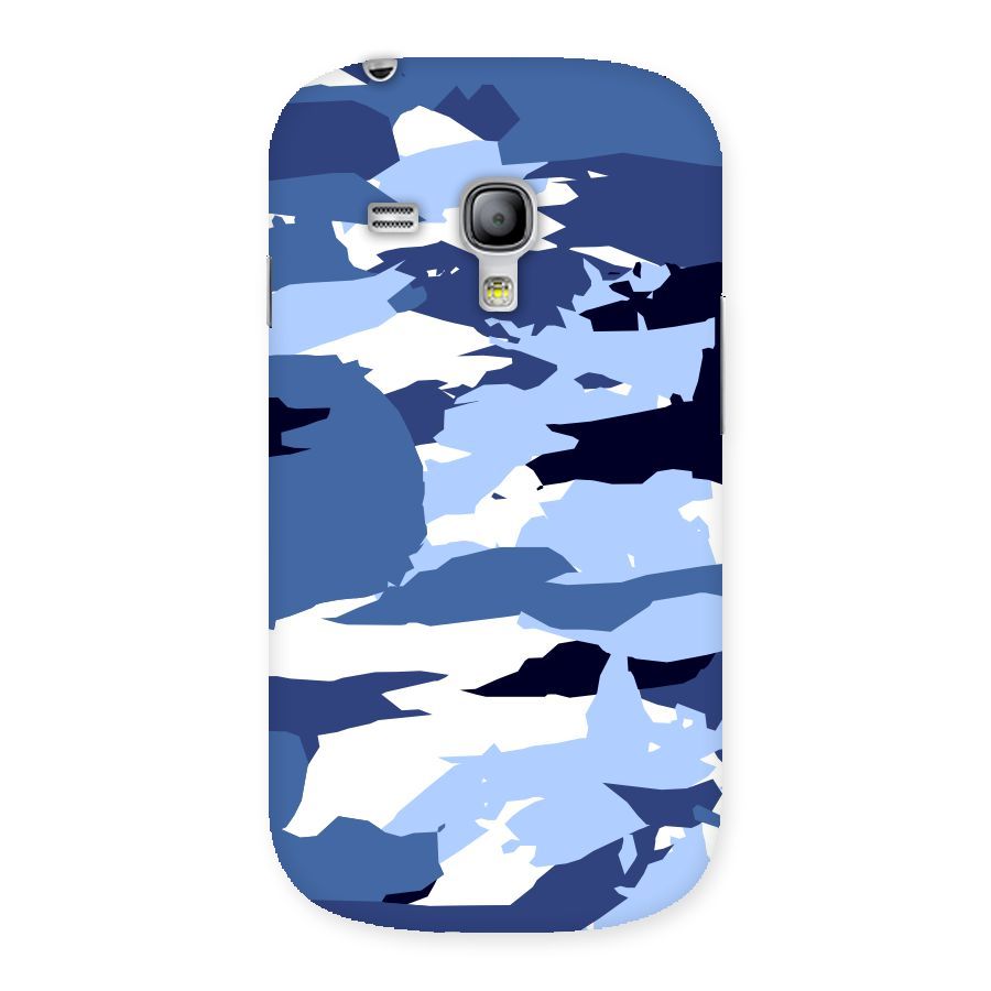 Blue White Canvas Back Case for Galaxy S3 Mini