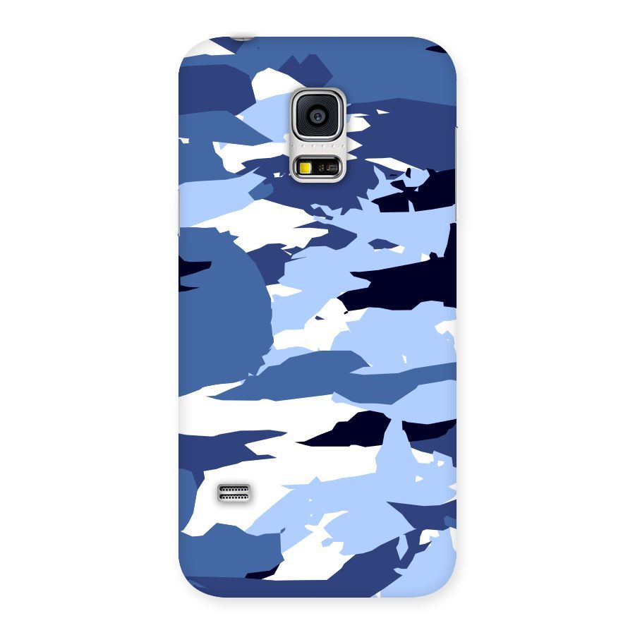 Blue White Canvas Back Case for Galaxy S5 Mini