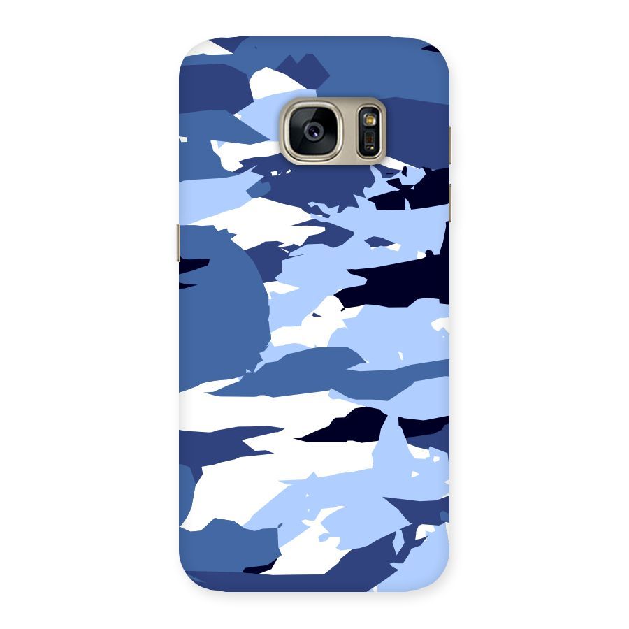 Blue White Canvas Back Case for Galaxy S7