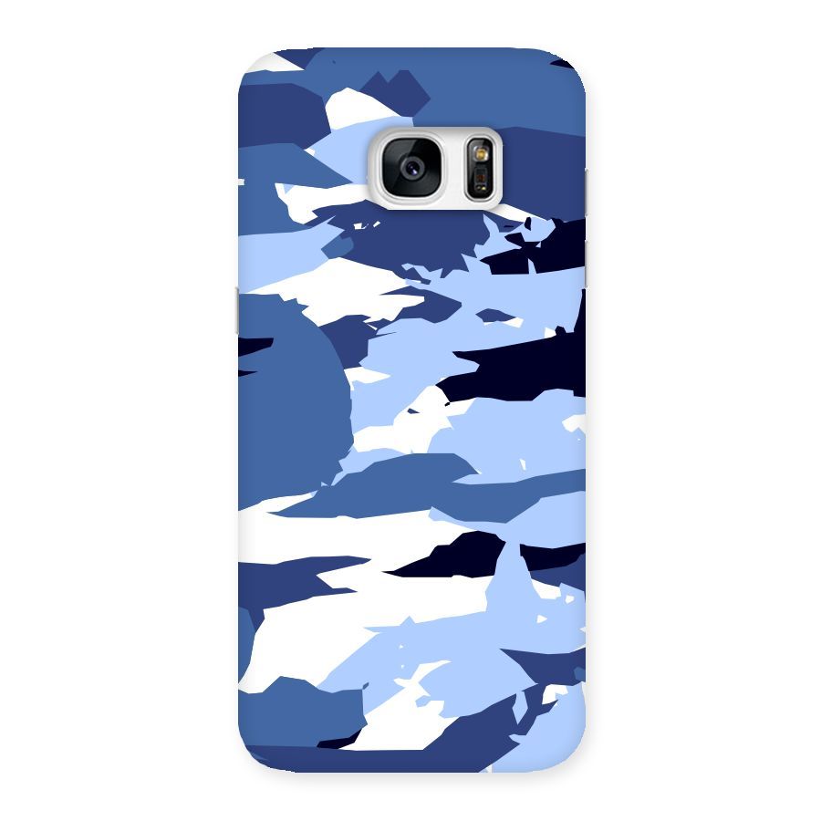 Blue White Canvas Back Case for Galaxy S7 Edge
