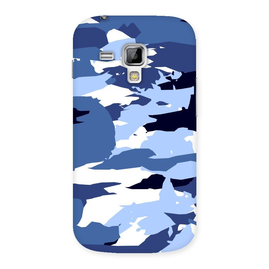 Blue White Canvas Back Case for Galaxy S Duos