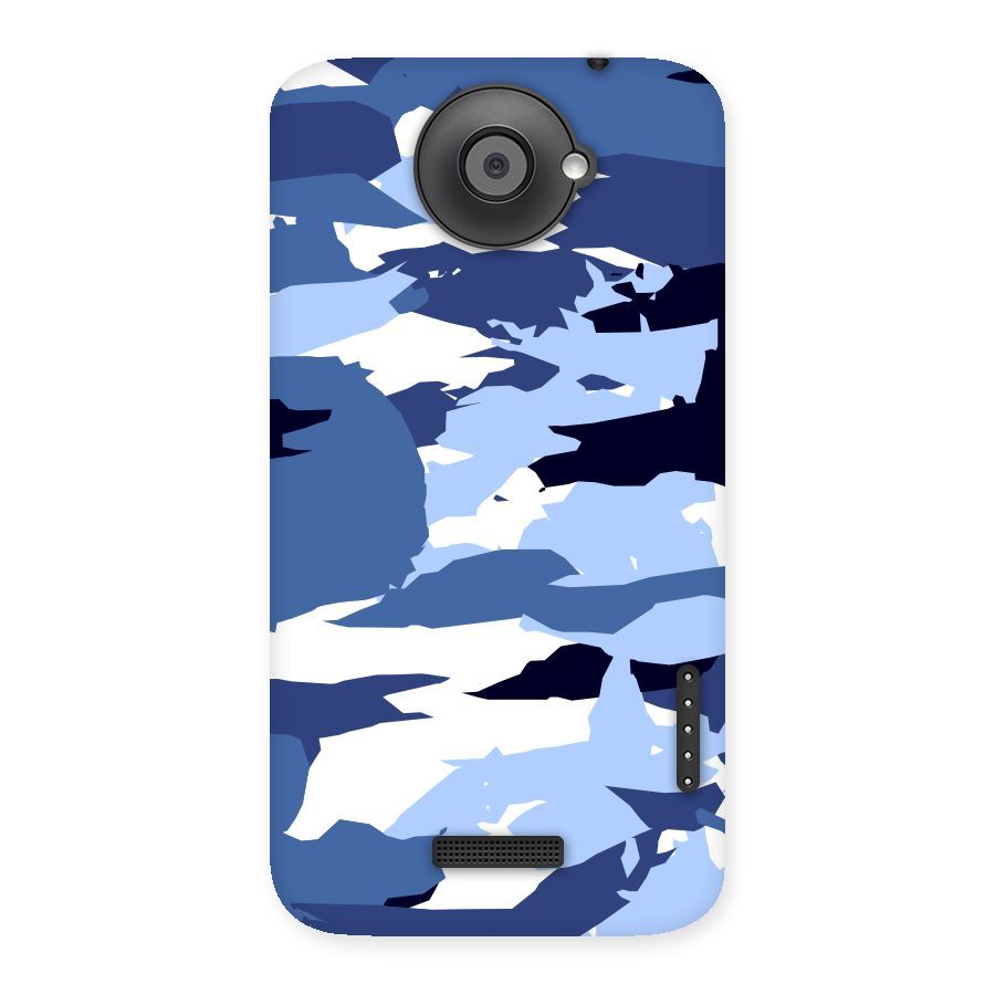 Blue White Canvas Back Case for HTC One X