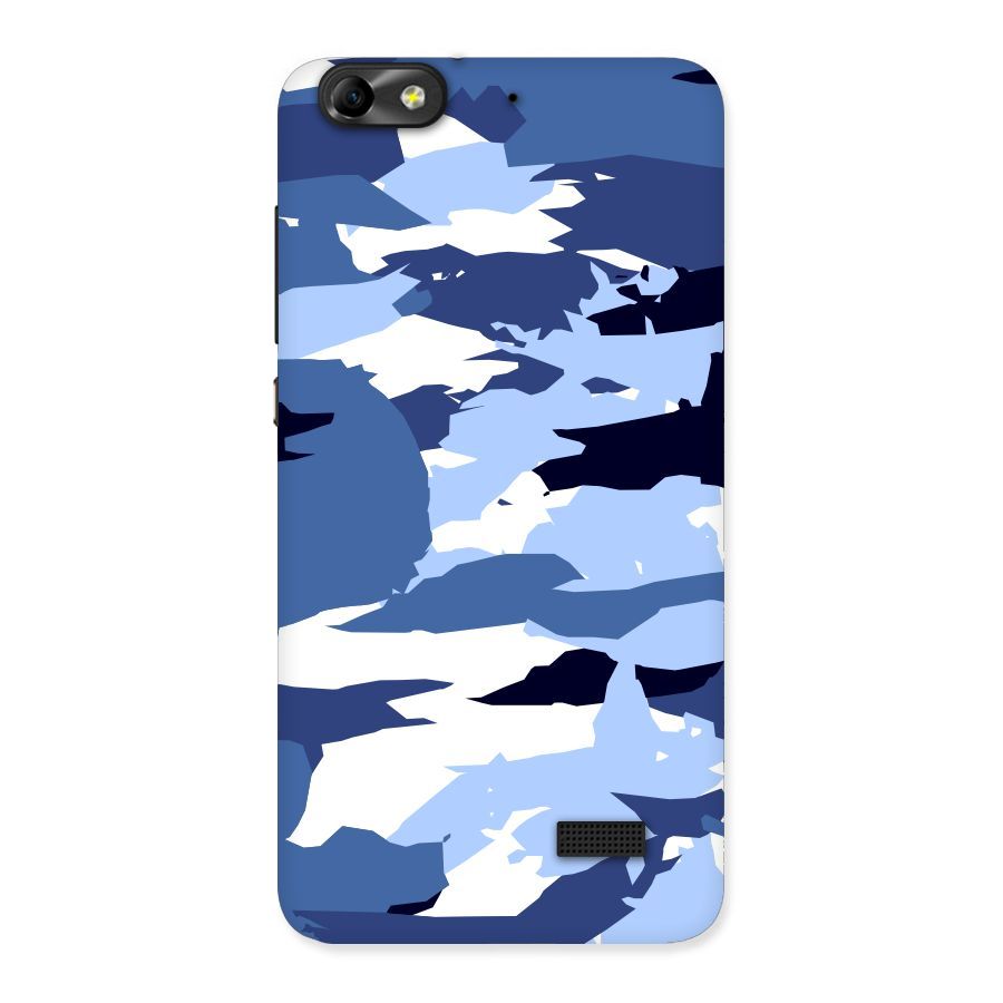 Blue White Canvas Back Case for Honor 4C
