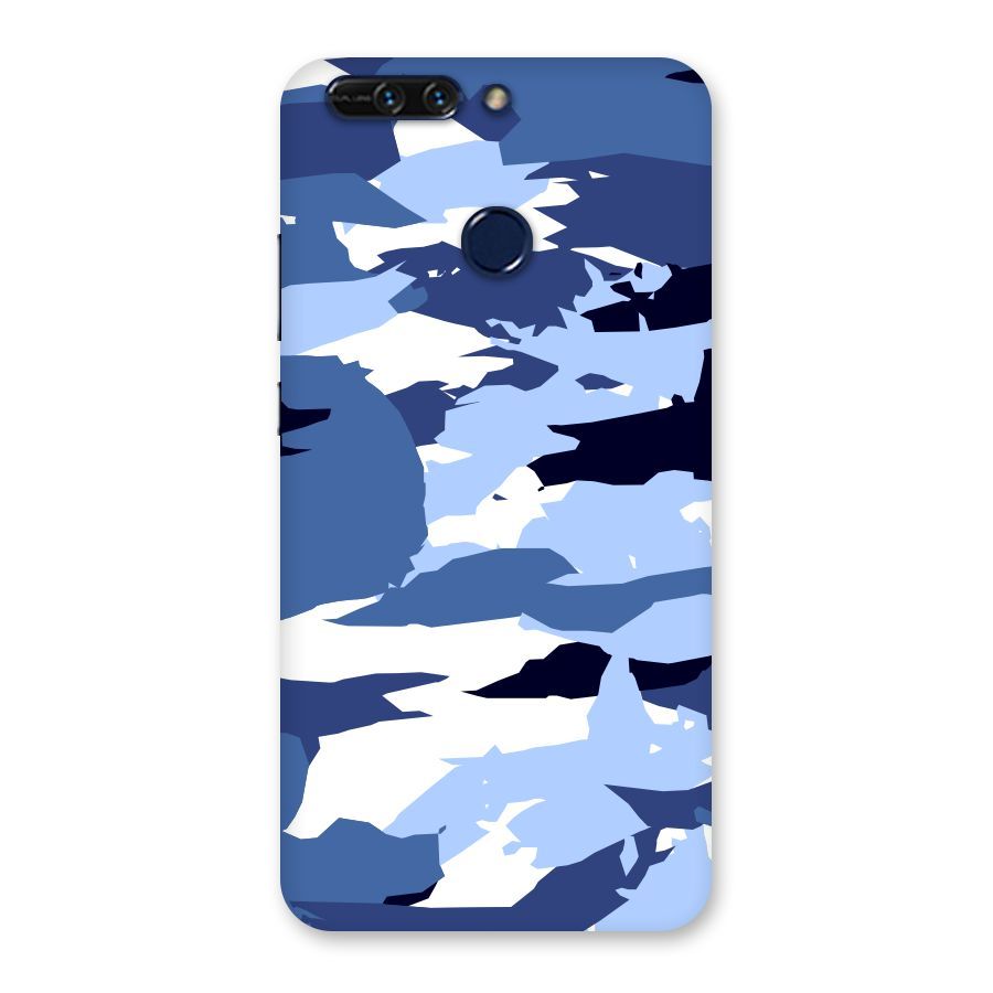 Blue White Canvas Back Case for Honor 8 Pro