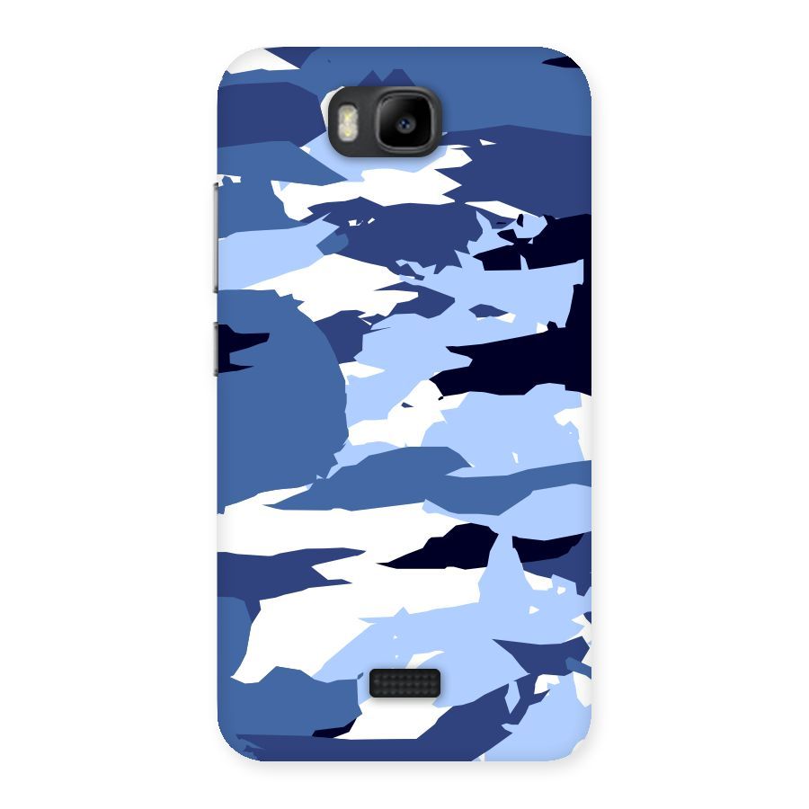 Blue White Canvas Back Case for Honor Bee