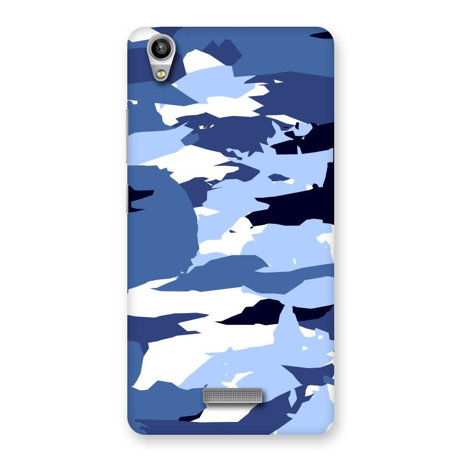 Blue White Canvas Back Case for Lava-Pixel-V1