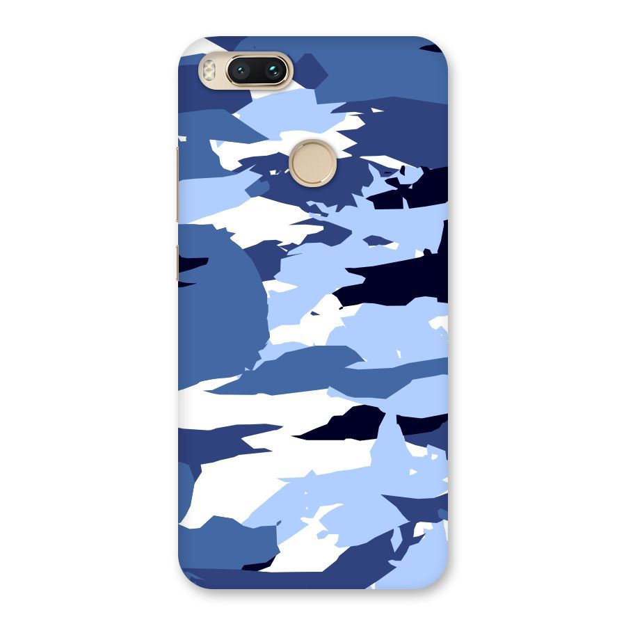 Blue White Canvas Back Case for Mi A1