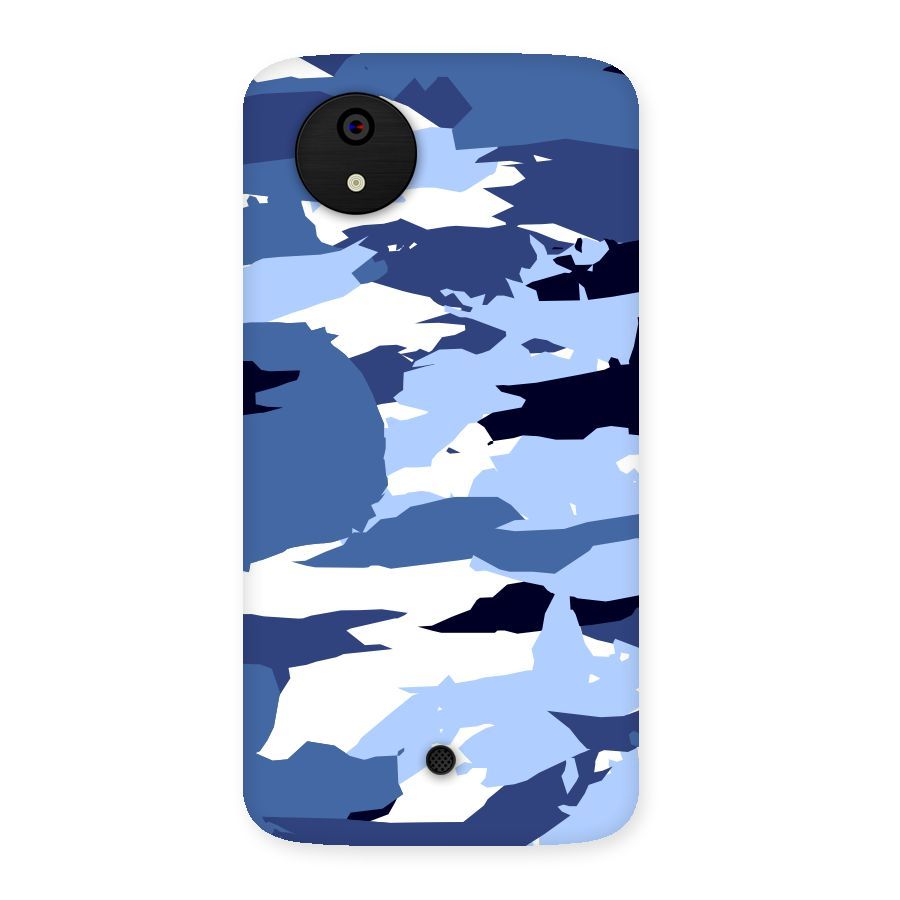 Blue White Canvas Back Case for Micromax Canvas A1