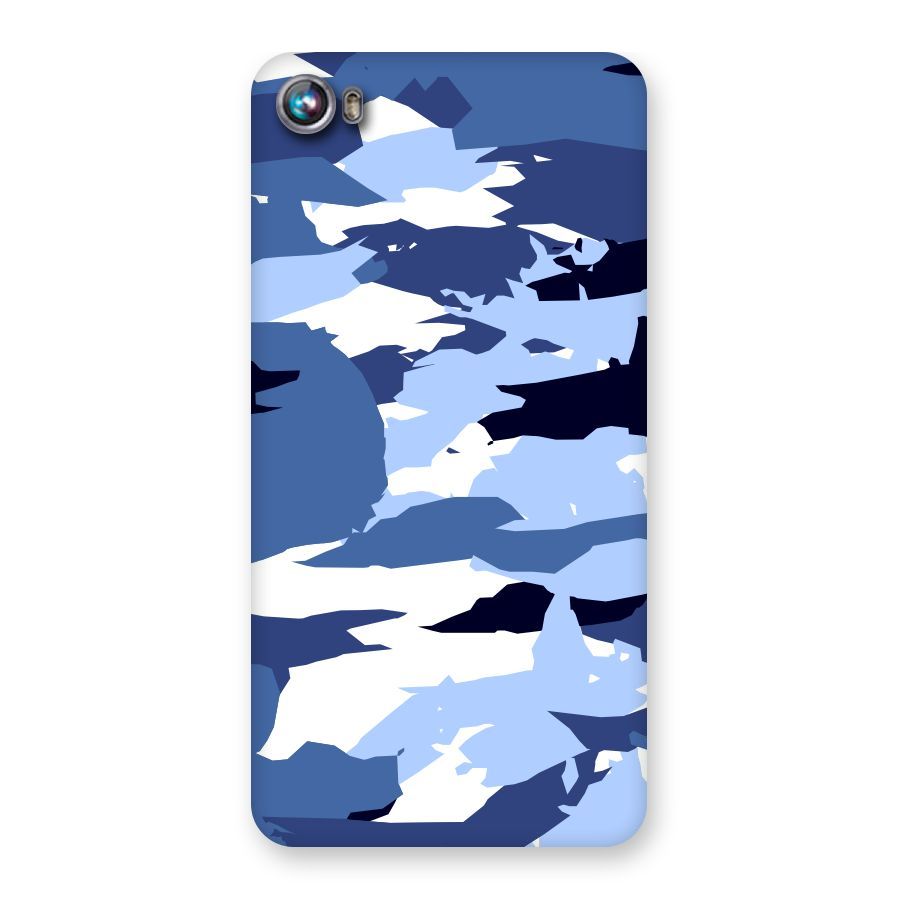 Blue White Canvas Back Case for Micromax Canvas Fire 4 A107