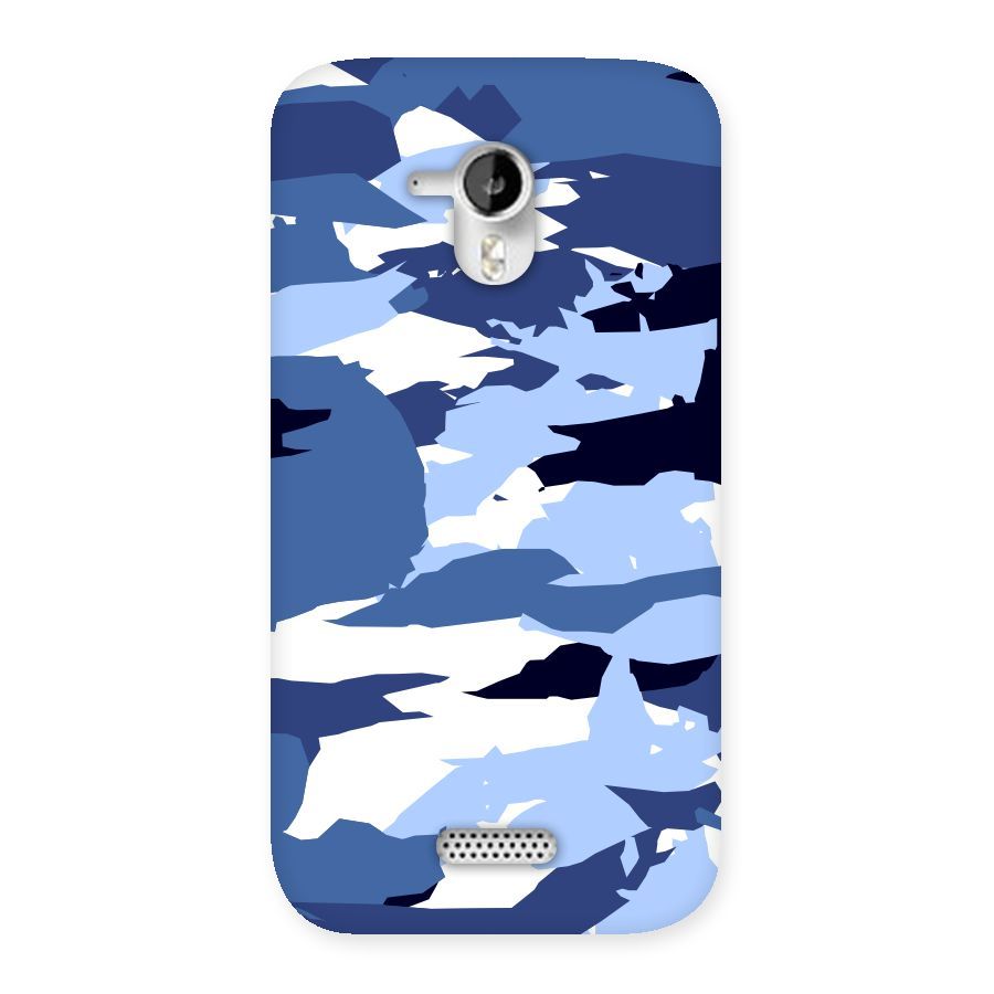 Blue White Canvas Back Case for Micromax Canvas HD A116