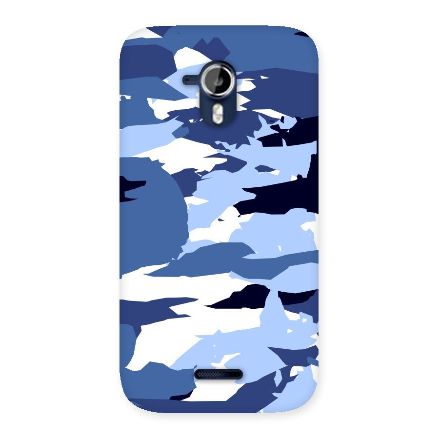Blue White Canvas Back Case for Micromax Canvas Magnus A117