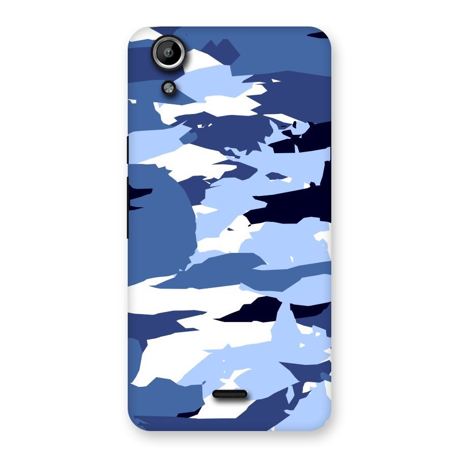 Blue White Canvas Back Case for Micromax Canvas Selfie Lens Q345