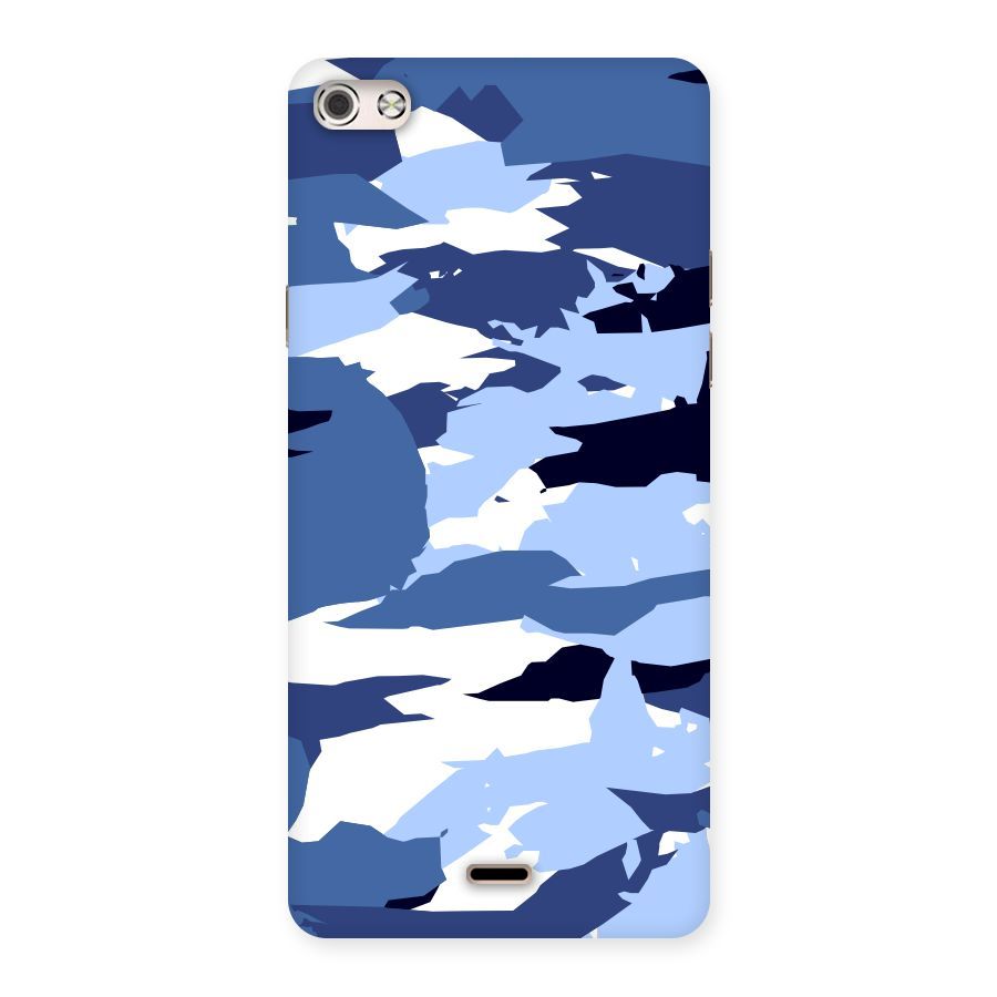 Blue White Canvas Back Case for Micromax Canvas Silver 5