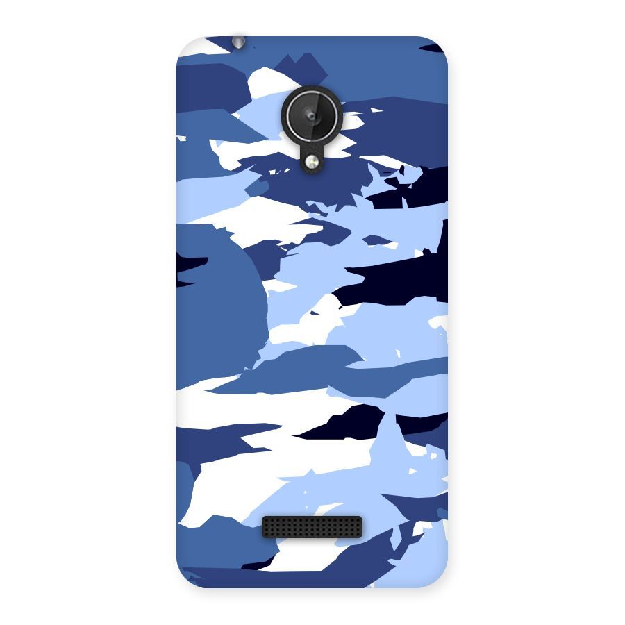 Blue White Canvas Back Case for Micromax Canvas Spark Q380