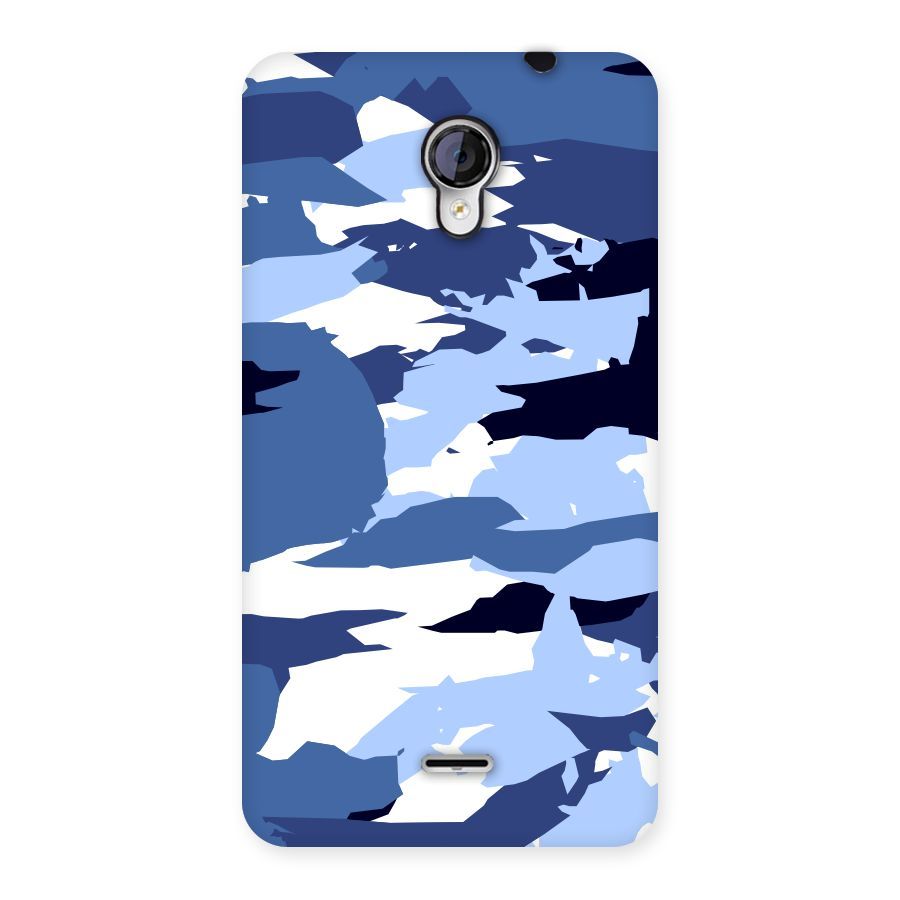 Blue White Canvas Back Case for Micromax Unite 2 A106