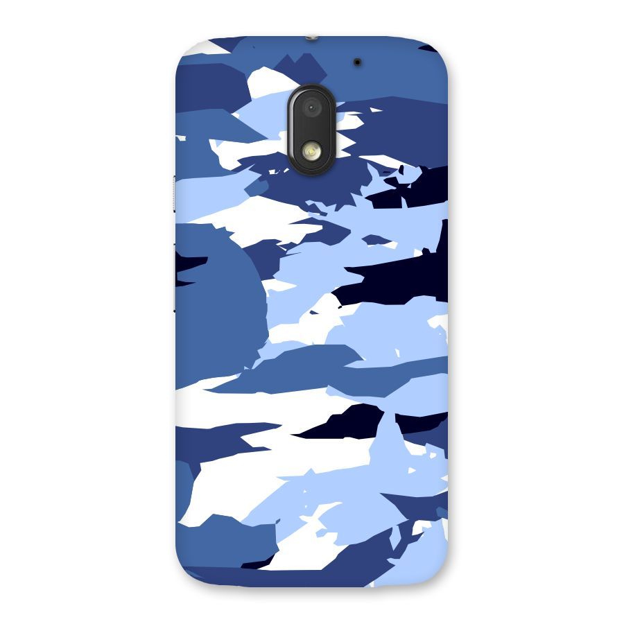 Blue White Canvas Back Case for Moto E3 Power