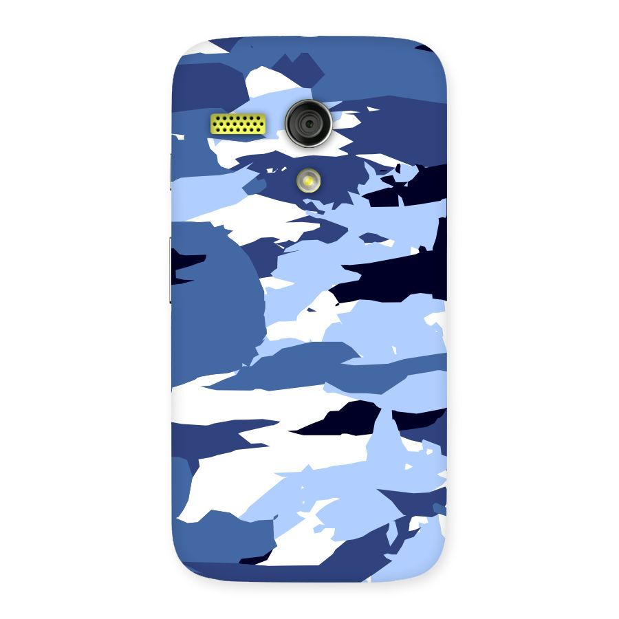 Blue White Canvas Back Case for Moto G