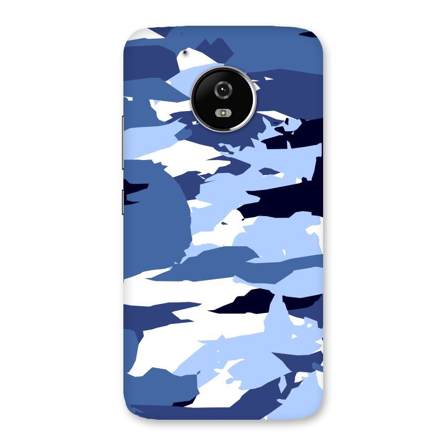 Blue White Canvas Back Case for Moto G5