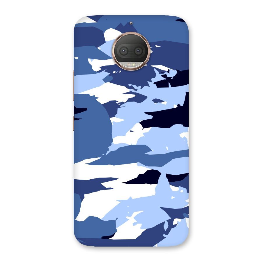 Blue White Canvas Back Case for Moto G5s Plus