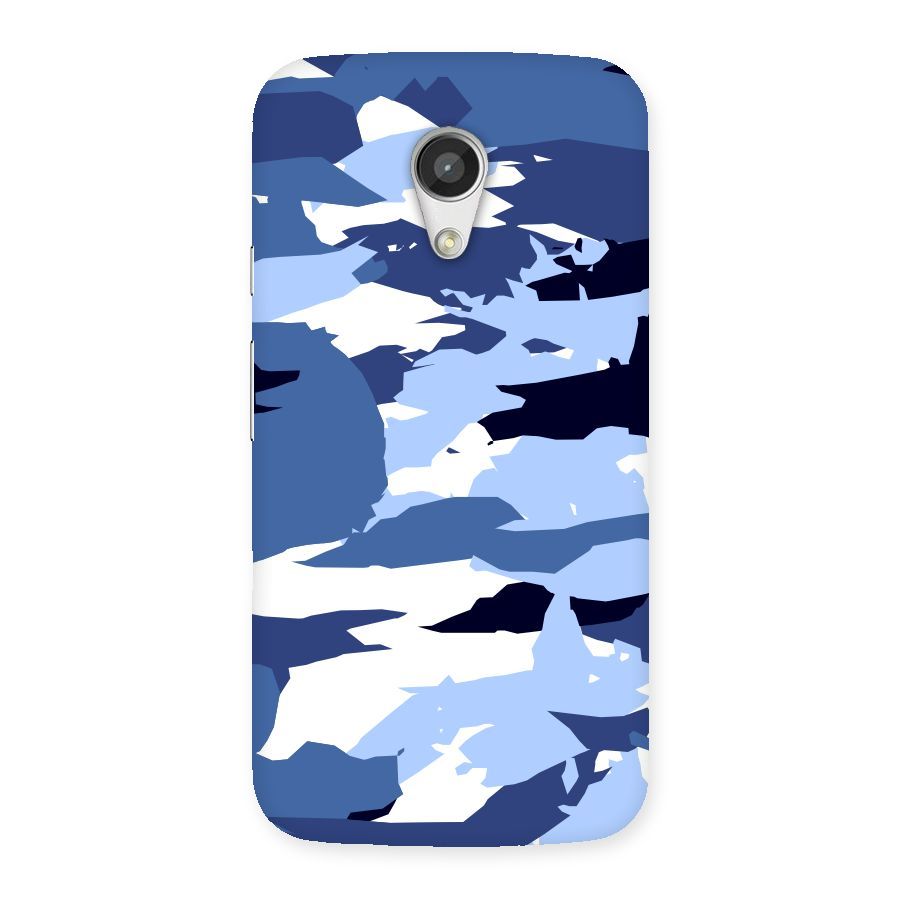 Blue White Canvas Back Case for Moto G 2nd Gen