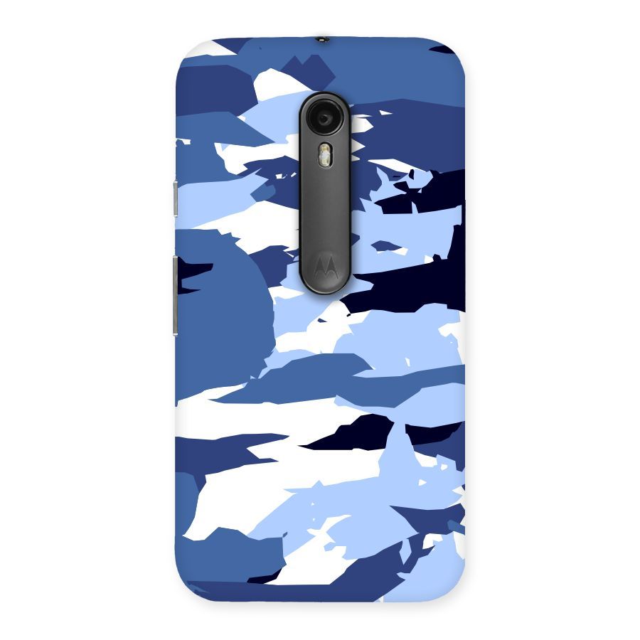 Blue White Canvas Back Case for Moto G Turbo
