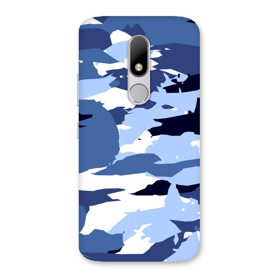 Blue White Canvas Back Case for Moto M