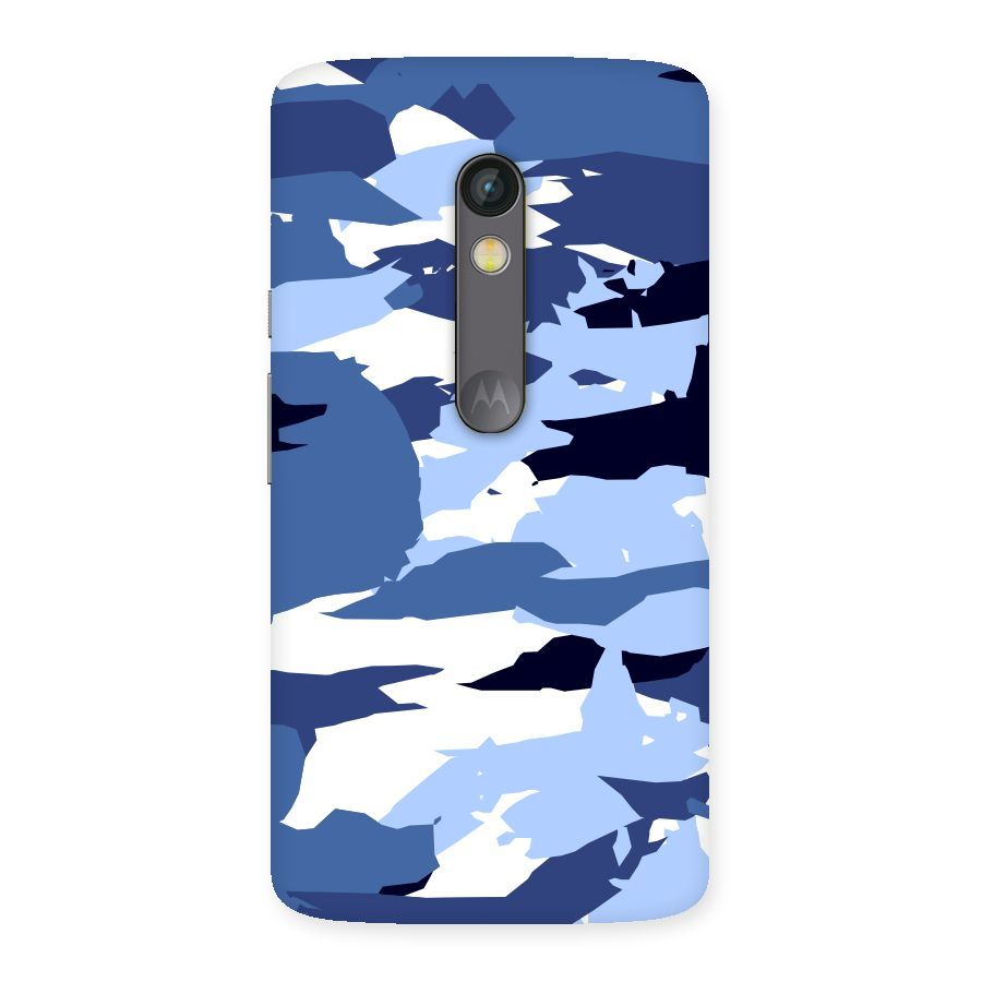 Blue White Canvas Back Case for Moto X Play