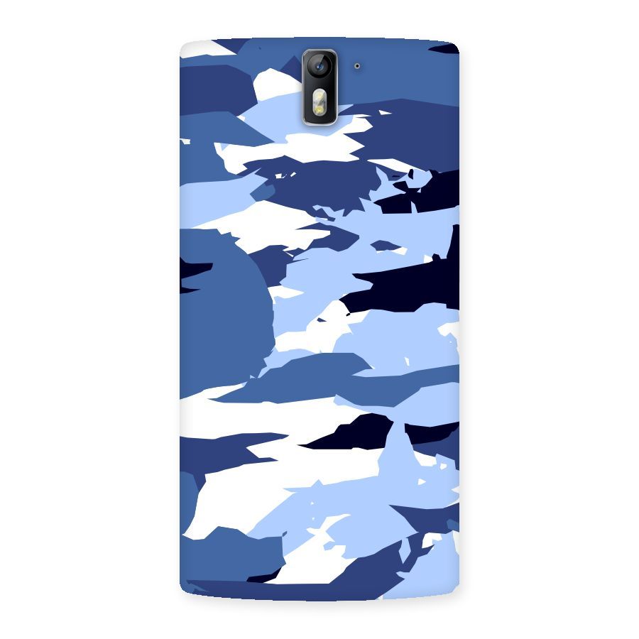 Blue White Canvas Back Case for One Plus One