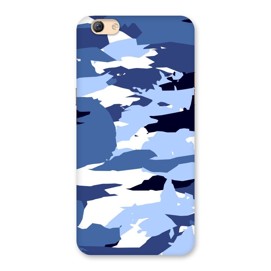 Blue White Canvas Back Case for Oppo F3 Plus