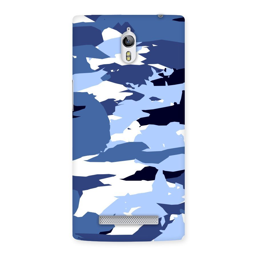 Blue White Canvas Back Case for Oppo Find 7