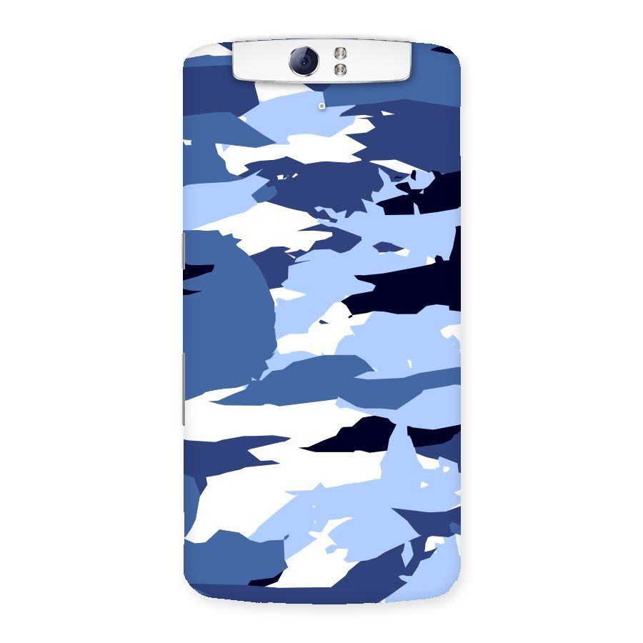 Blue White Canvas Back Case for Oppo N1